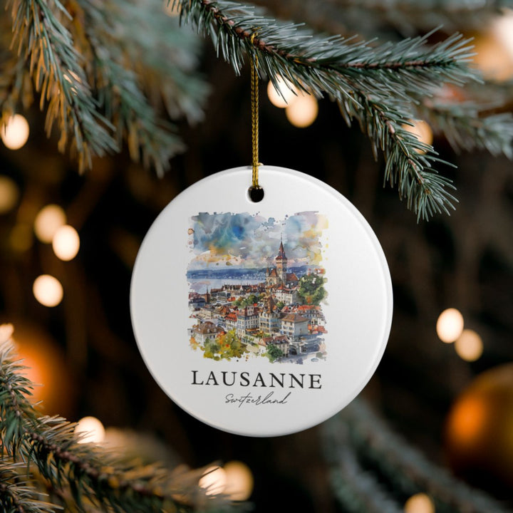 Lausanne Switzerland Ornament: Unique Lausanne Switzerland Souvenir, Lausanne Switzerland Xmas Decor, and Authentic Lausanne Switzerland Gift