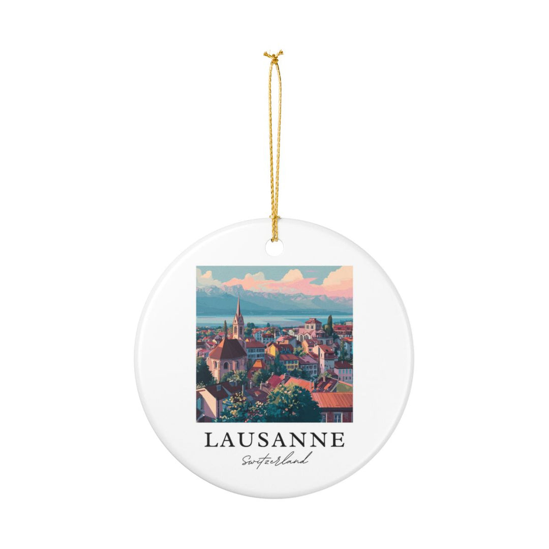 Lausanne Switzerland Ornament: Unique Lausanne Switzerland Souvenir, Lausanne Switzerland Xmas Decor, and Authentic Lausanne Switzerland Gift