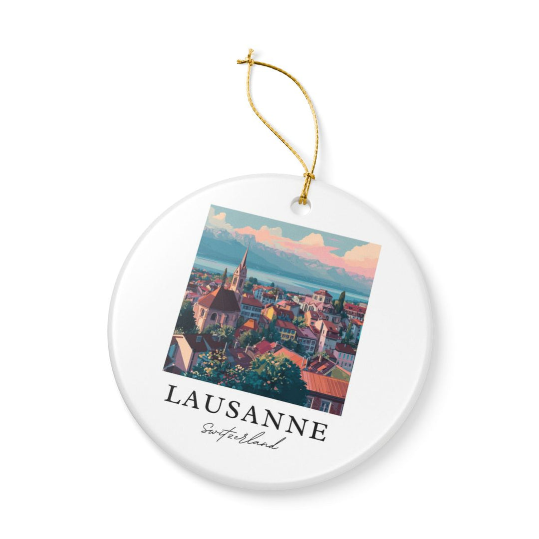 Lausanne Switzerland Ornament: Unique Lausanne Switzerland Souvenir, Lausanne Switzerland Xmas Decor, and Authentic Lausanne Switzerland Gift