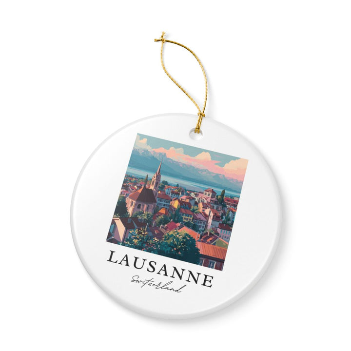 Lausanne Switzerland Ornament: Unique Lausanne Switzerland Souvenir, Lausanne Switzerland Xmas Decor, and Authentic Lausanne Switzerland Gift