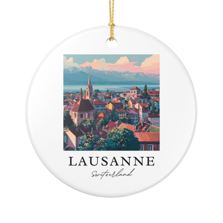 Lausanne Switzerland Ornament: Unique Lausanne Switzerland Souvenir, Lausanne Switzerland Xmas Decor, and Authentic Lausanne Switzerland Gift
