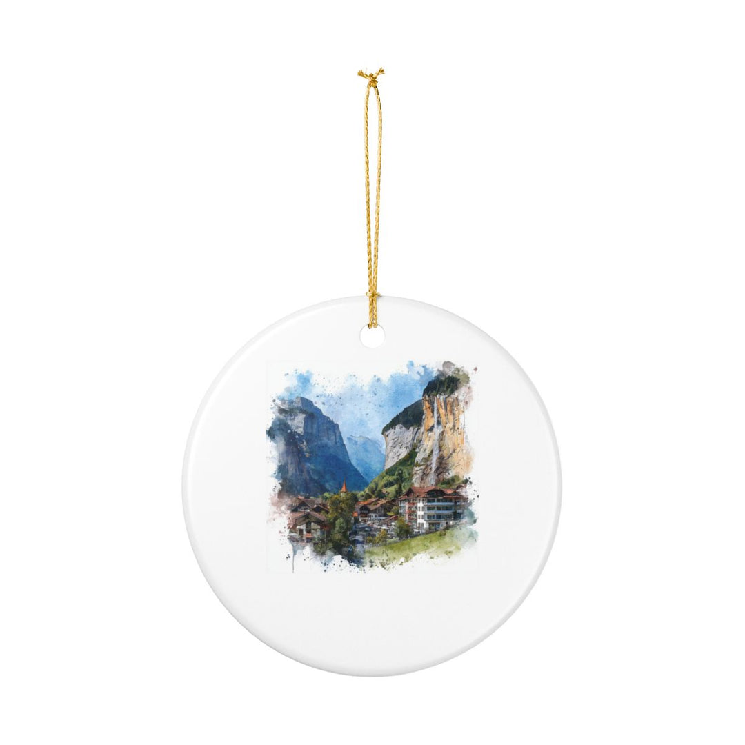 Lauterbrunnen Switzerland Ornament: Unique Lauterbrunnen Souvenir, Lauterbrunnen Switzerland Xmas Decor, and Authentic Lauterbrunnen Gift