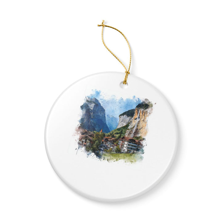 Lauterbrunnen Switzerland Ornament: Unique Lauterbrunnen Souvenir, Lauterbrunnen Switzerland Xmas Decor, and Authentic Lauterbrunnen Gift