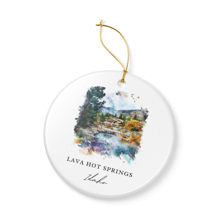 Lava Hot Springs Ornament: Unique Lava Hot Springs Souvenir, Lava Hot Springs Xmas Decor, and Authentic Lava Hot Springs Gift