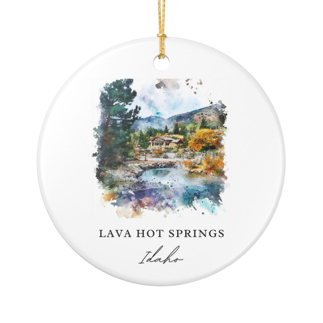 Lava Hot Springs Ornament: Unique Lava Hot Springs Souvenir, Lava Hot Springs Xmas Decor, and Authentic Lava Hot Springs Gift