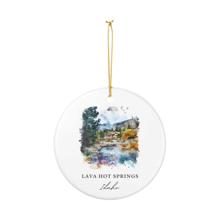 Lava Hot Springs Ornament: Unique Lava Hot Springs Souvenir, Lava Hot Springs Xmas Decor, and Authentic Lava Hot Springs Gift