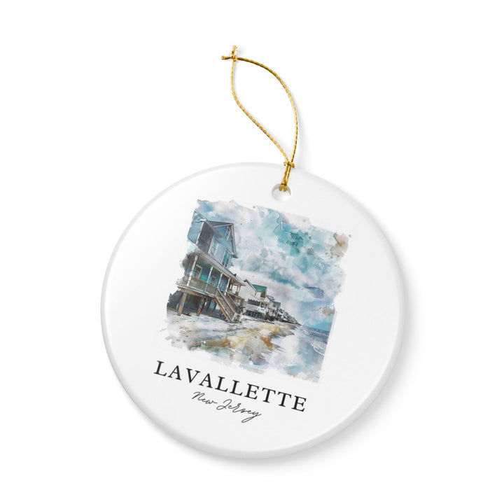 Lavallette New Jersey Ornament: Unique Lavallette Souvenir, Lavallette New Jersey Xmas Decor, and Authentic Lavallette Gift