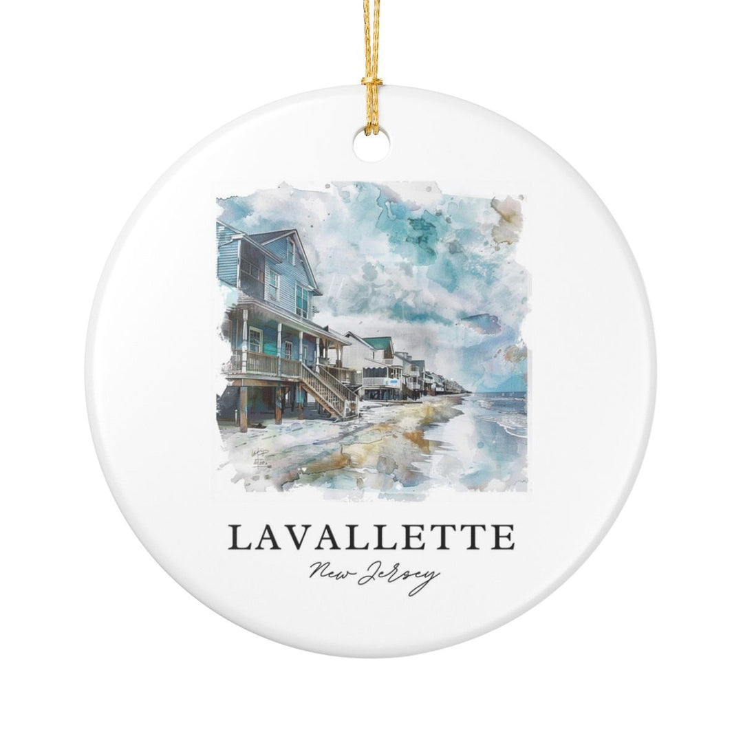 Lavallette New Jersey Ornament: Unique Lavallette Souvenir, Lavallette New Jersey Xmas Decor, and Authentic Lavallette Gift