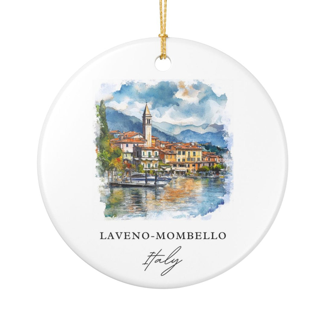 Laveno Mombello Italy Ornament: Unique Laveno Mombello Souvenir, Laveno Mombello Italy Xmas Decor, and Authentic Laveno Mombello Gift
