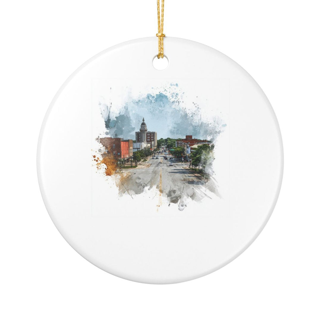 Lawrence Kansas Ornament: Unique Lawrence Souvenir, Lawrence Kansas Xmas Decor, and Authentic Lawrence Gift
