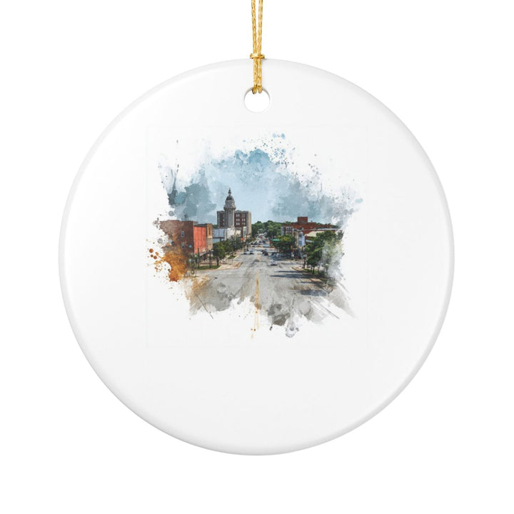 Lawrence Kansas Ornament: Unique Lawrence Souvenir, Lawrence Kansas Xmas Decor, and Authentic Lawrence Gift