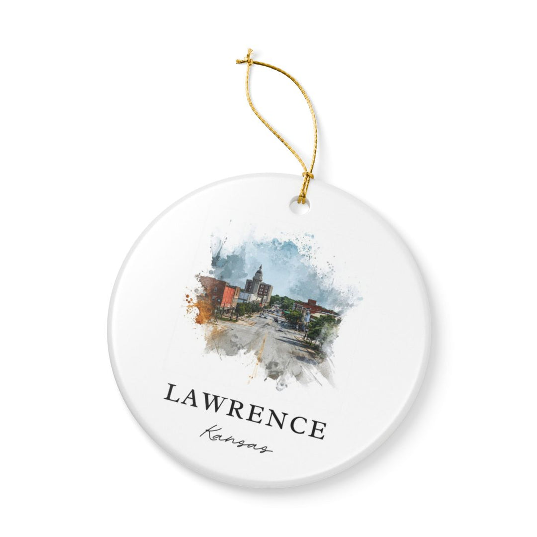 Lawrence Kansas Ornament | Christmas Travel Souvenir Gift