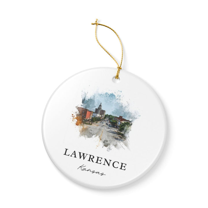 Lawrence Kansas Ornament | Christmas Travel Souvenir Gift