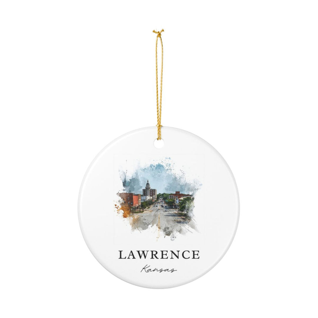 Lawrence Kansas Ornament | Christmas Travel Souvenir Gift