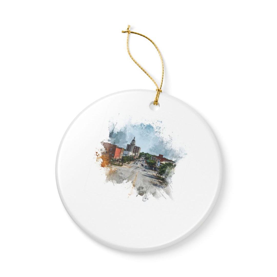 Lawrence Kansas Ornament: Unique Lawrence Souvenir, Lawrence Kansas Xmas Decor, and Authentic Lawrence Gift