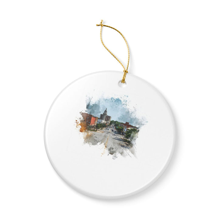 Lawrence Kansas Ornament: Unique Lawrence Souvenir, Lawrence Kansas Xmas Decor, and Authentic Lawrence Gift