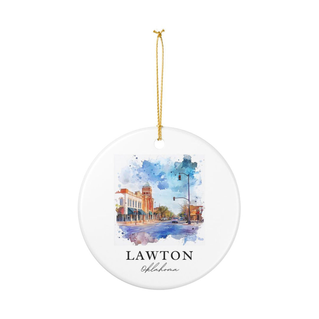 Lawton Oklahoma USA Ornament: Unique Lawton Souvenir, Lawton Oklahoma Xmas Decor, and Authentic Lawton Gift