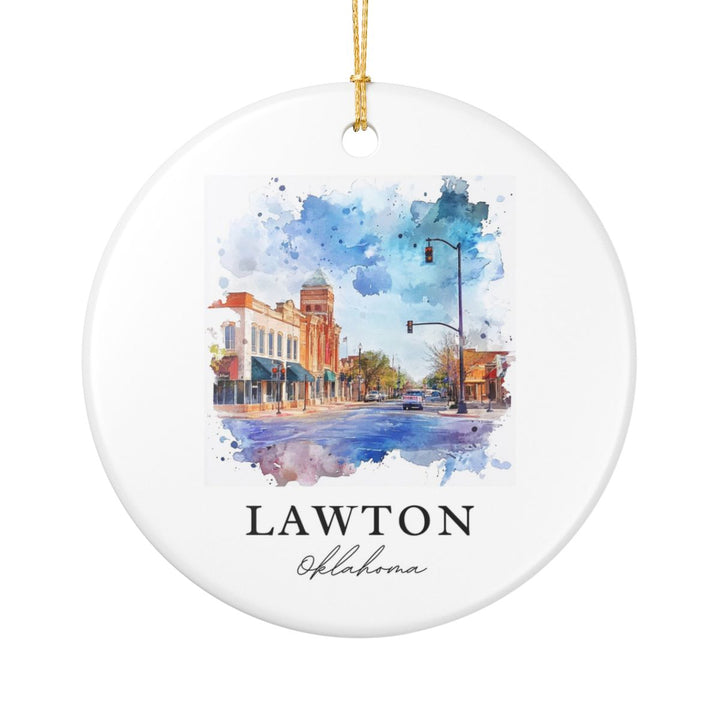 Lawton Oklahoma USA Ornament: Unique Lawton Souvenir, Lawton Oklahoma Xmas Decor, and Authentic Lawton Gift