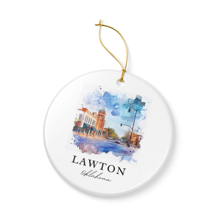 Lawton Oklahoma USA Ornament: Unique Lawton Souvenir, Lawton Oklahoma Xmas Decor, and Authentic Lawton Gift