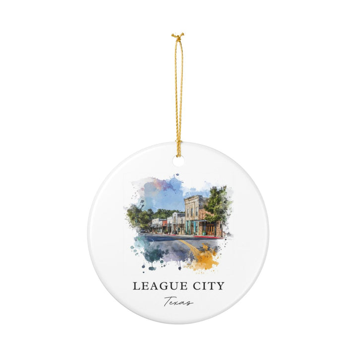 League City Ornament: Unique League City Souvenir, League City Xmas Decor, and Authentic League City Gift