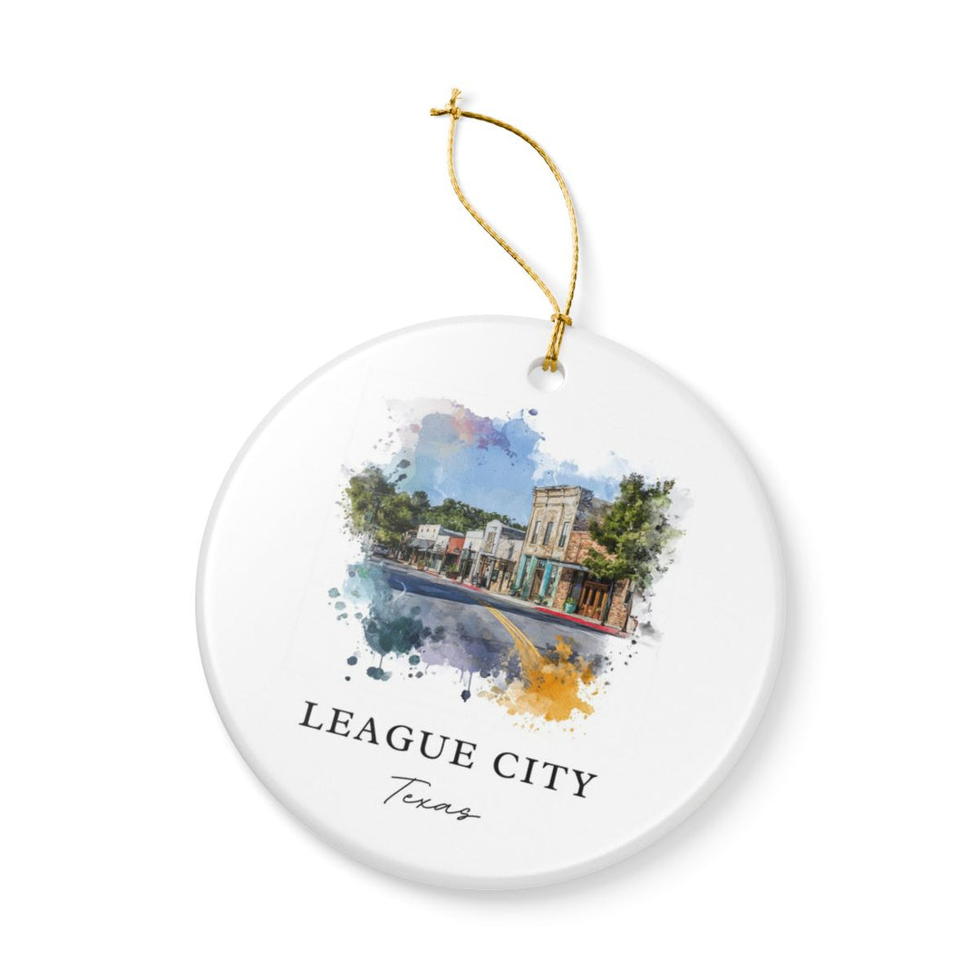 League City Ornament: Unique League City Souvenir, League City Xmas Decor, and Authentic League City Gift