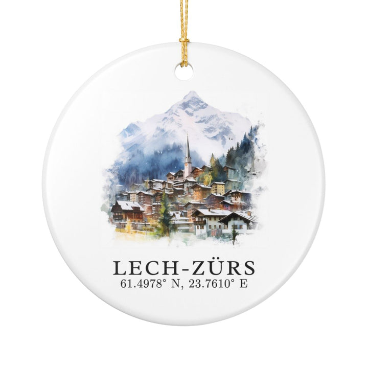 Lech Zürs Austria Ornament: Unique Lech Zürs Souvenir, Lech Zürs Austria Xmas Decor, and Authentic Lech Zürs Gift