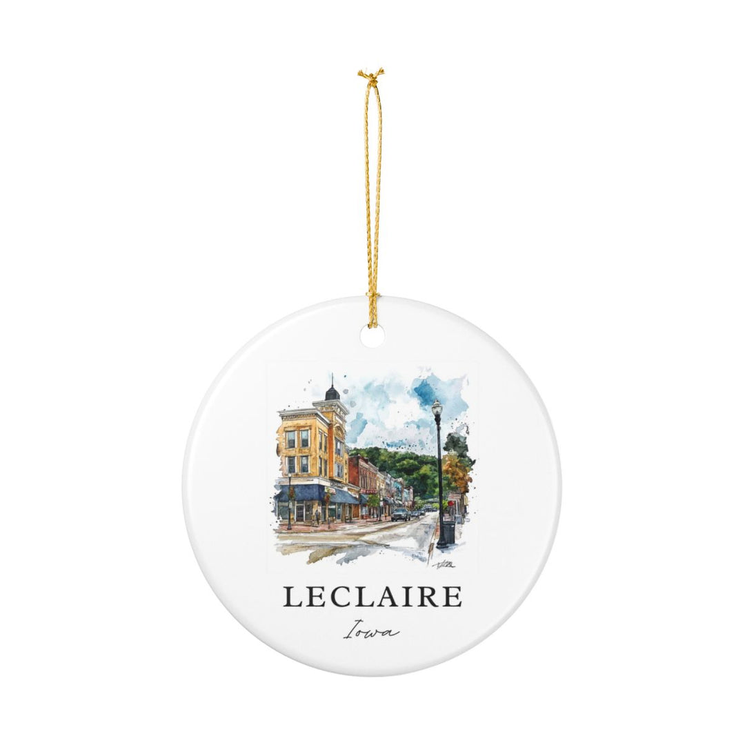 Leclaire Iowa USA Ornament: Unique Leclaire Souvenir, Leclaire Iowa Xmas Decor, and Authentic Leclaire Gift