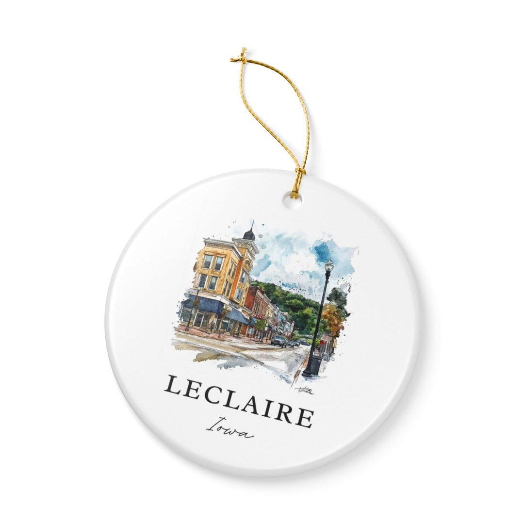 Leclaire Iowa USA Ornament: Unique Leclaire Souvenir, Leclaire Iowa Xmas Decor, and Authentic Leclaire Gift