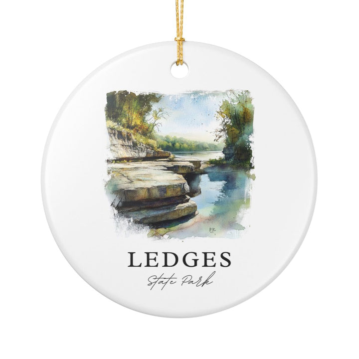 Ledges State Park Iowa Ornament: Unique Ledges State Park Souvenir, Ledges State Park Iowa Xmas Decor, and Authentic Ledges State Park Gift