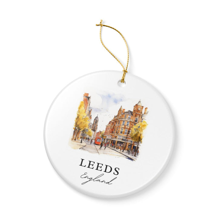 Leeds England Ornament: Unique Leeds England Souvenir, Leeds England Xmas Decor, and Authentic Leeds England Gift