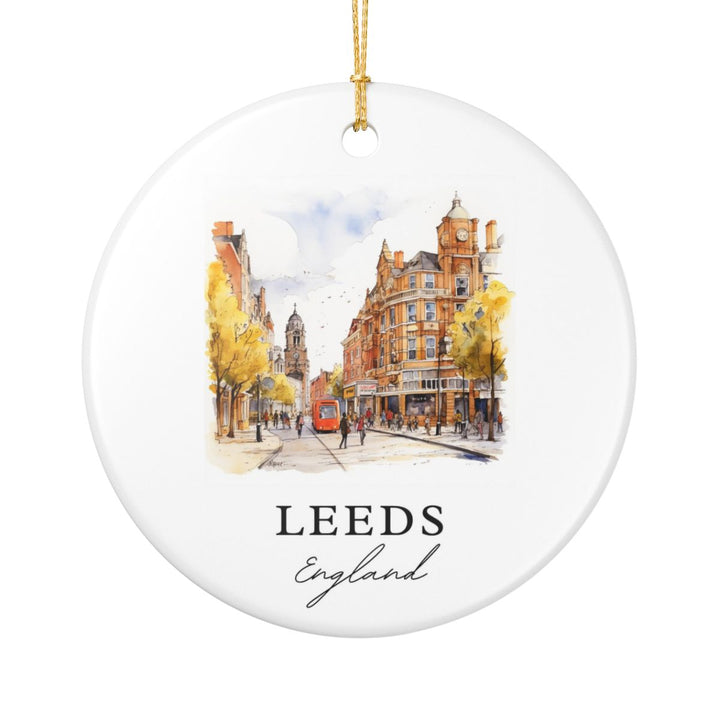 Leeds England Ornament: Unique Leeds England Souvenir, Leeds England Xmas Decor, and Authentic Leeds England Gift
