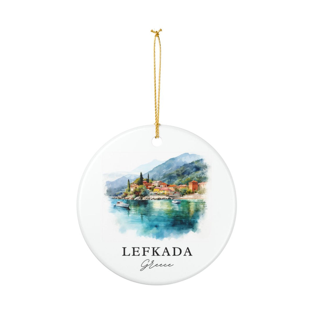 Lefkada Greece Ornament: Unique Lefkada Souvenir, Lefkada Greece Xmas Decor, and Authentic Lefkada Gift