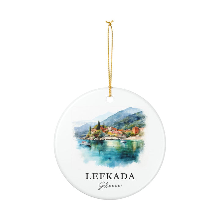 Lefkada Greece Ornament: Unique Lefkada Souvenir, Lefkada Greece Xmas Decor, and Authentic Lefkada Gift
