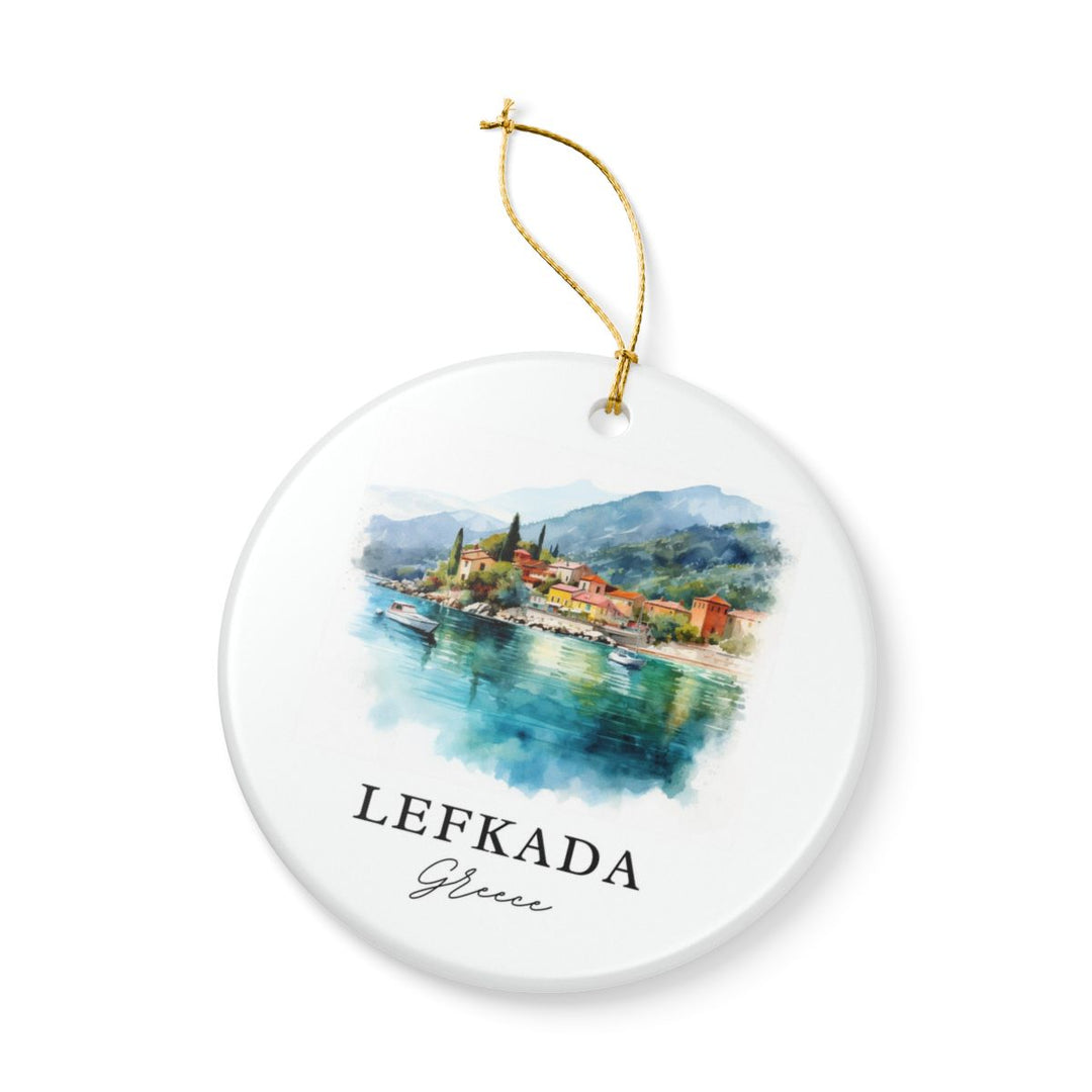 Lefkada Greece Ornament: Unique Lefkada Souvenir, Lefkada Greece Xmas Decor, and Authentic Lefkada Gift