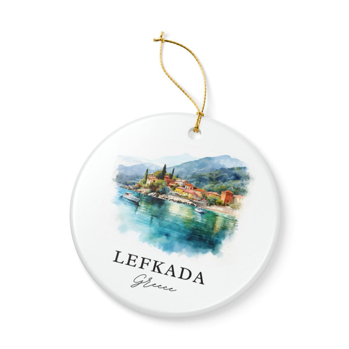 Lefkada Greece Ornament: Unique Lefkada Souvenir, Lefkada Greece Xmas Decor, and Authentic Lefkada Gift