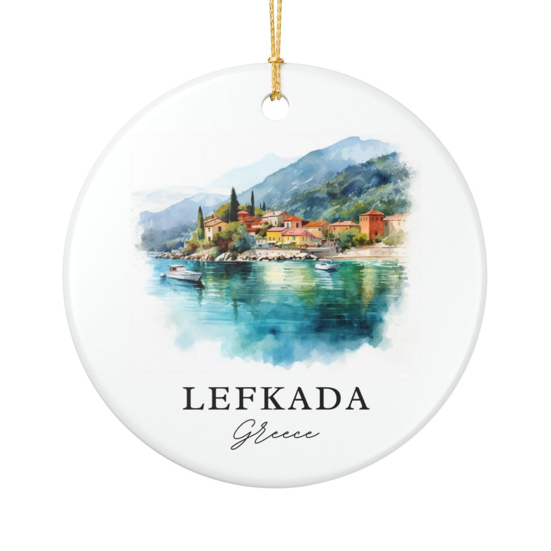 Lefkada Greece Ornament: Unique Lefkada Souvenir, Lefkada Greece Xmas Decor, and Authentic Lefkada Gift