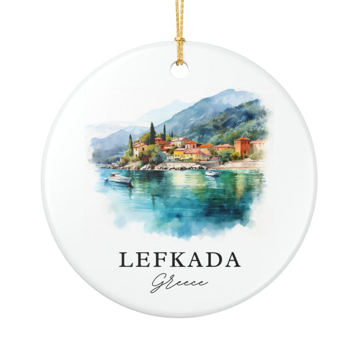 Lefkada Greece Ornament: Unique Lefkada Souvenir, Lefkada Greece Xmas Decor, and Authentic Lefkada Gift