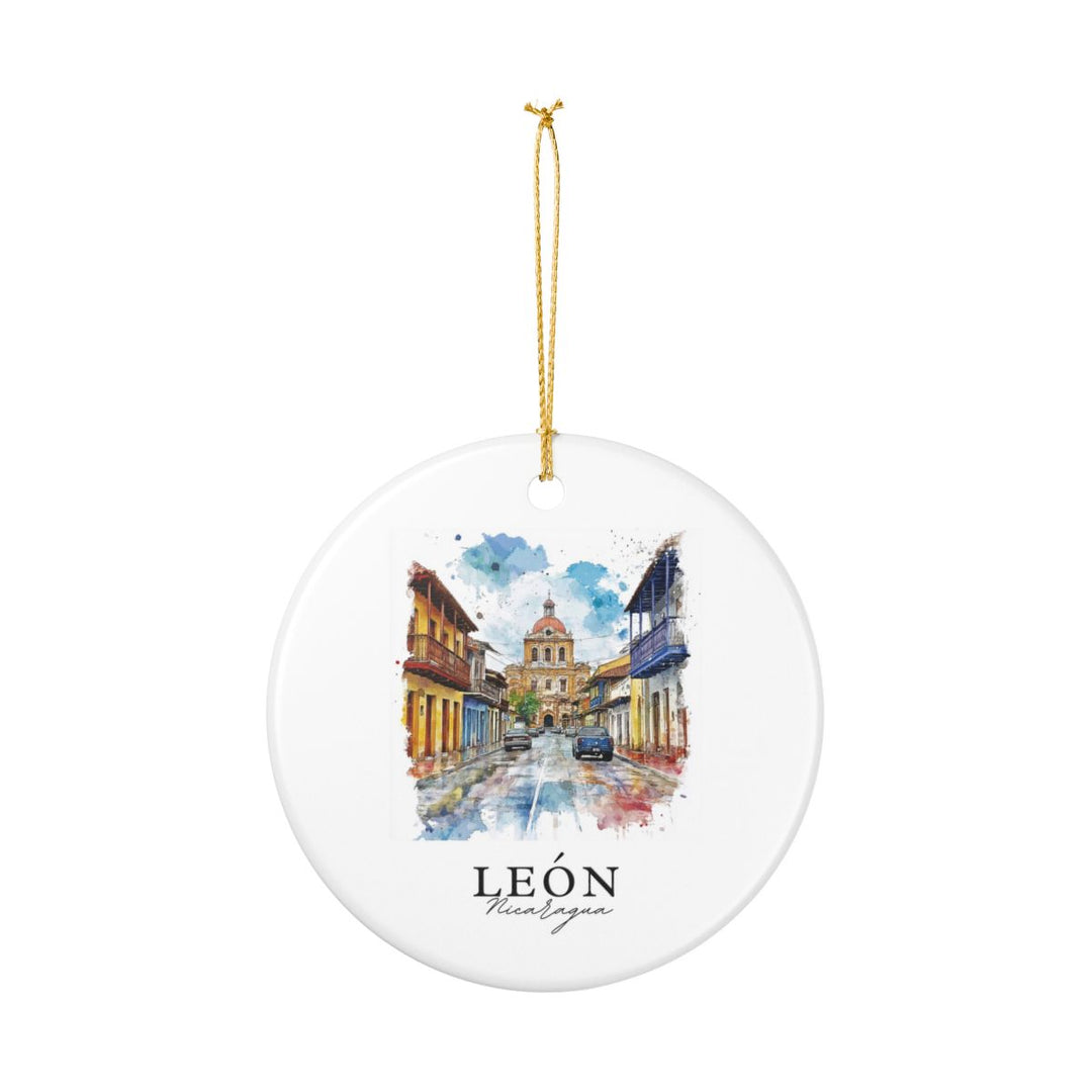 Leon Nicaragua Ornament: Unique Leon Nicaragua Souvenir, Leon Nicaragua Xmas Decor, and Authentic Leon Nicaragua Gift