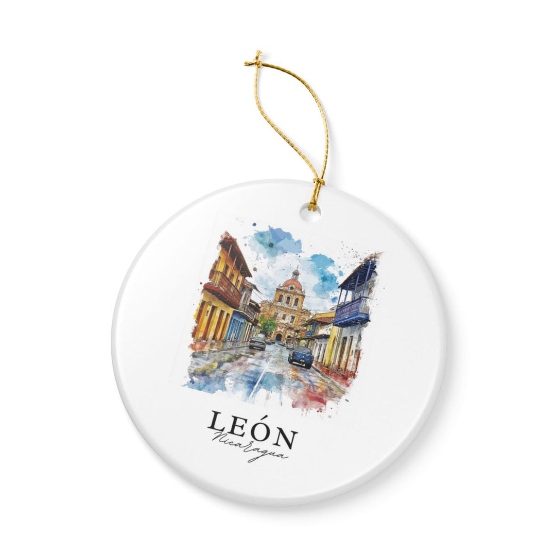 Leon Nicaragua Ornament: Unique Leon Nicaragua Souvenir, Leon Nicaragua Xmas Decor, and Authentic Leon Nicaragua Gift