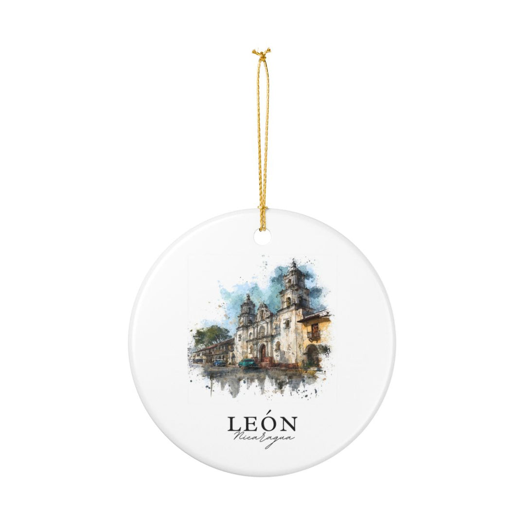 Leon Nicaragua Ornament: Unique Leon Nicaragua Souvenir, Leon Nicaragua Xmas Decor, and Authentic Leon Nicaragua Gift