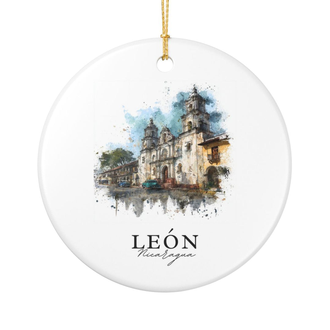 Leon Nicaragua Ornament: Unique Leon Nicaragua Souvenir, Leon Nicaragua Xmas Decor, and Authentic Leon Nicaragua Gift