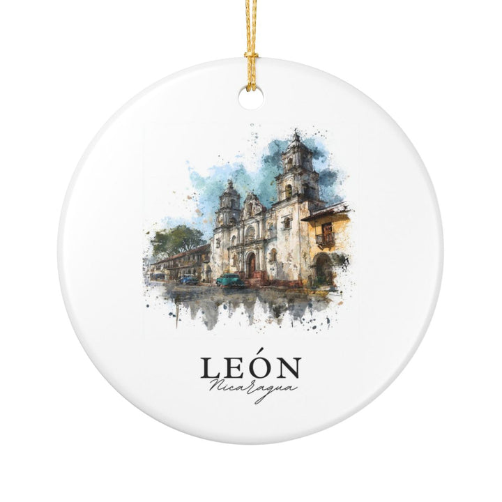 Leon Nicaragua Ornament: Unique Leon Nicaragua Souvenir, Leon Nicaragua Xmas Decor, and Authentic Leon Nicaragua Gift