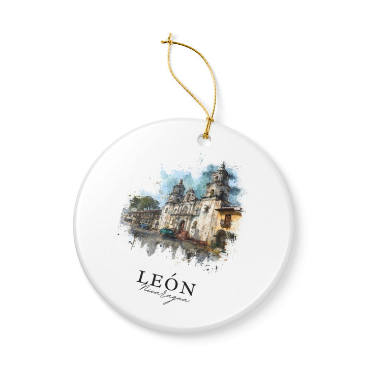 Leon Nicaragua Ornament: Unique Leon Nicaragua Souvenir, Leon Nicaragua Xmas Decor, and Authentic Leon Nicaragua Gift