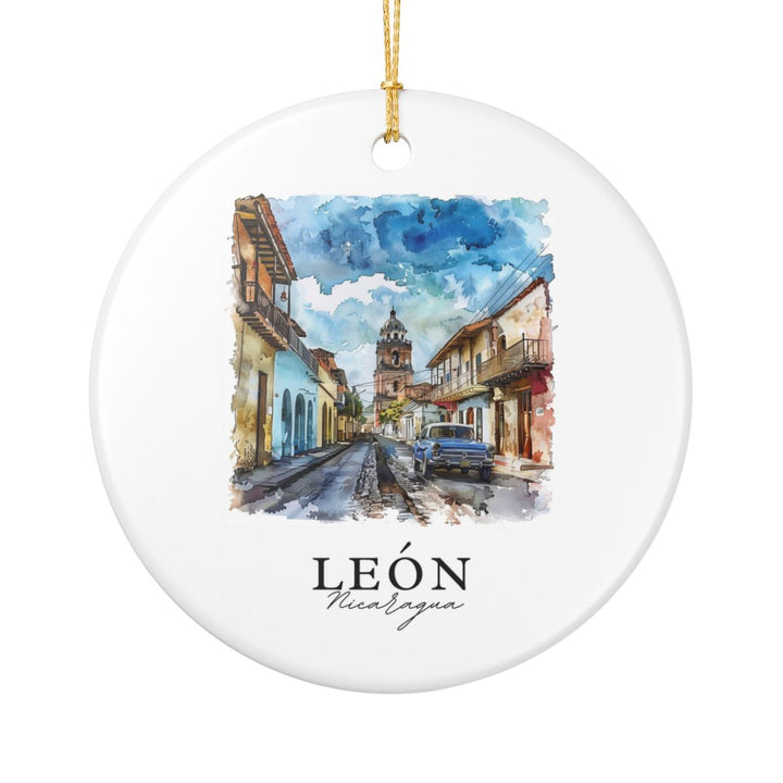 Leon Nicaragua Ornament: Unique Leon Nicaragua Souvenir, Leon Nicaragua Xmas Decor, and Authentic Leon Nicaragua Gift