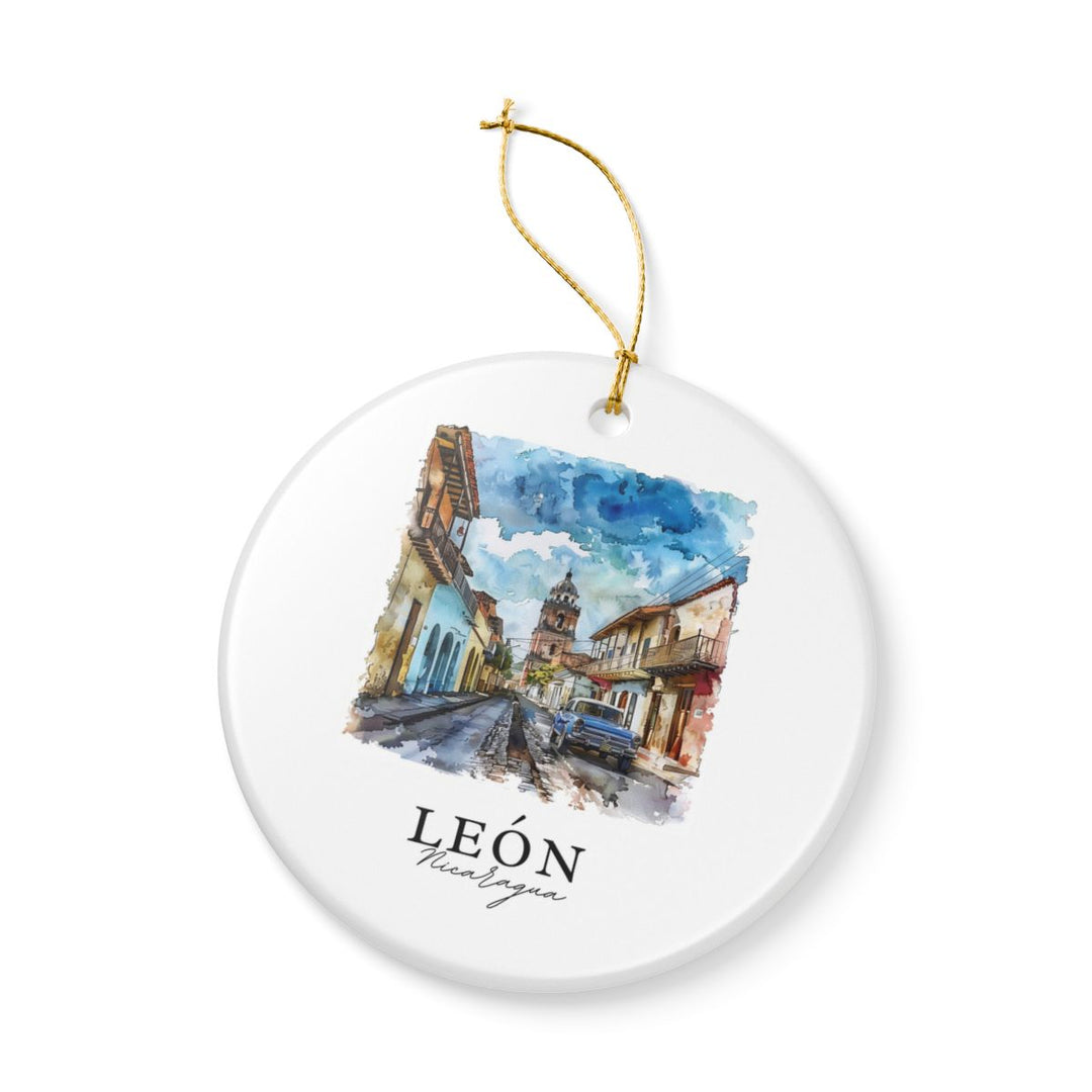 Leon Nicaragua Ornament: Unique Leon Nicaragua Souvenir, Leon Nicaragua Xmas Decor, and Authentic Leon Nicaragua Gift