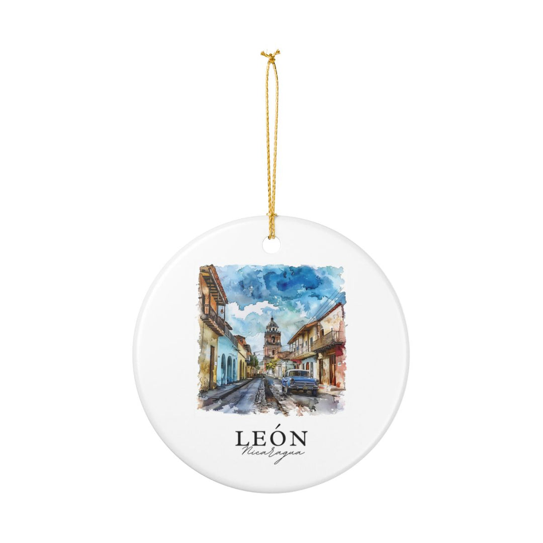 Leon Nicaragua Ornament: Unique Leon Nicaragua Souvenir, Leon Nicaragua Xmas Decor, and Authentic Leon Nicaragua Gift
