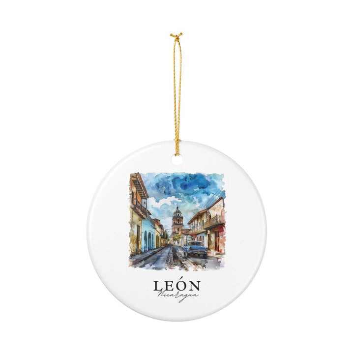 Leon Nicaragua Ornament: Unique Leon Nicaragua Souvenir, Leon Nicaragua Xmas Decor, and Authentic Leon Nicaragua Gift