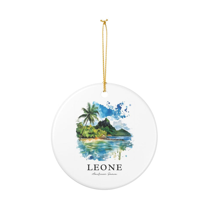 Leone American Samoa Ornament: Unique Leone American Samoa Souvenir, Leone American Samoa Xmas Decor, and Authentic Leone American Samoa Gift