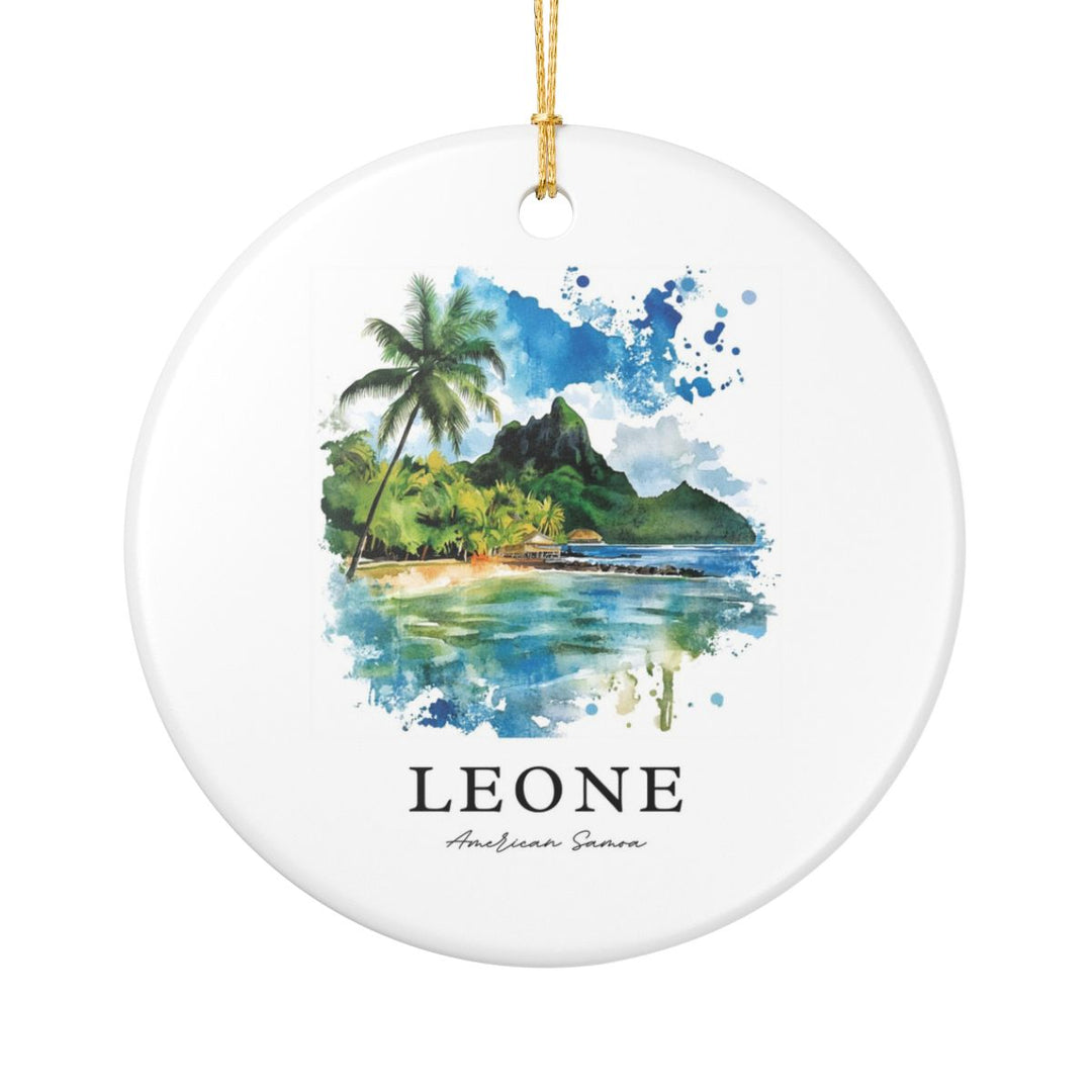 Leone American Samoa Ornament: Unique Leone American Samoa Souvenir, Leone American Samoa Xmas Decor, and Authentic Leone American Samoa Gift