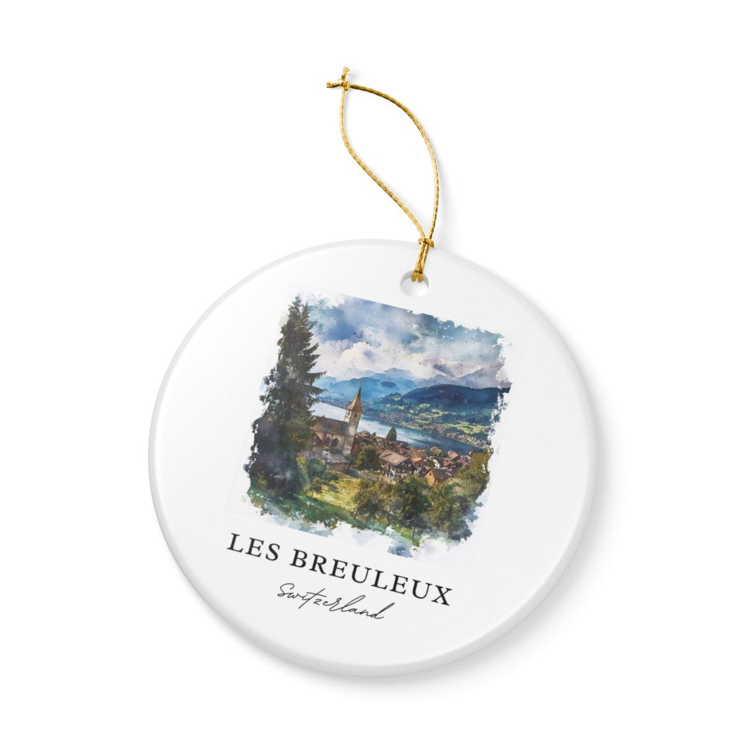 Les Breuleux Switzerland Ornament: Unique Les Breuleux Souvenir, Les Breuleux Switzerland Xmas Decor, and Authentic Les Breuleux Gift